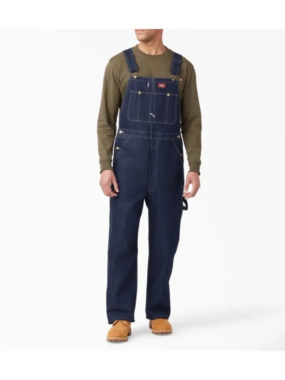 Dickies Men’s Indigo Bip Overalls Strong Denim Size 46X30